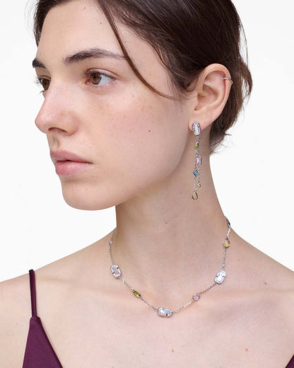 Marc Jacobs The J Marc Luxe Gem Linear Earrings Silver/Multi