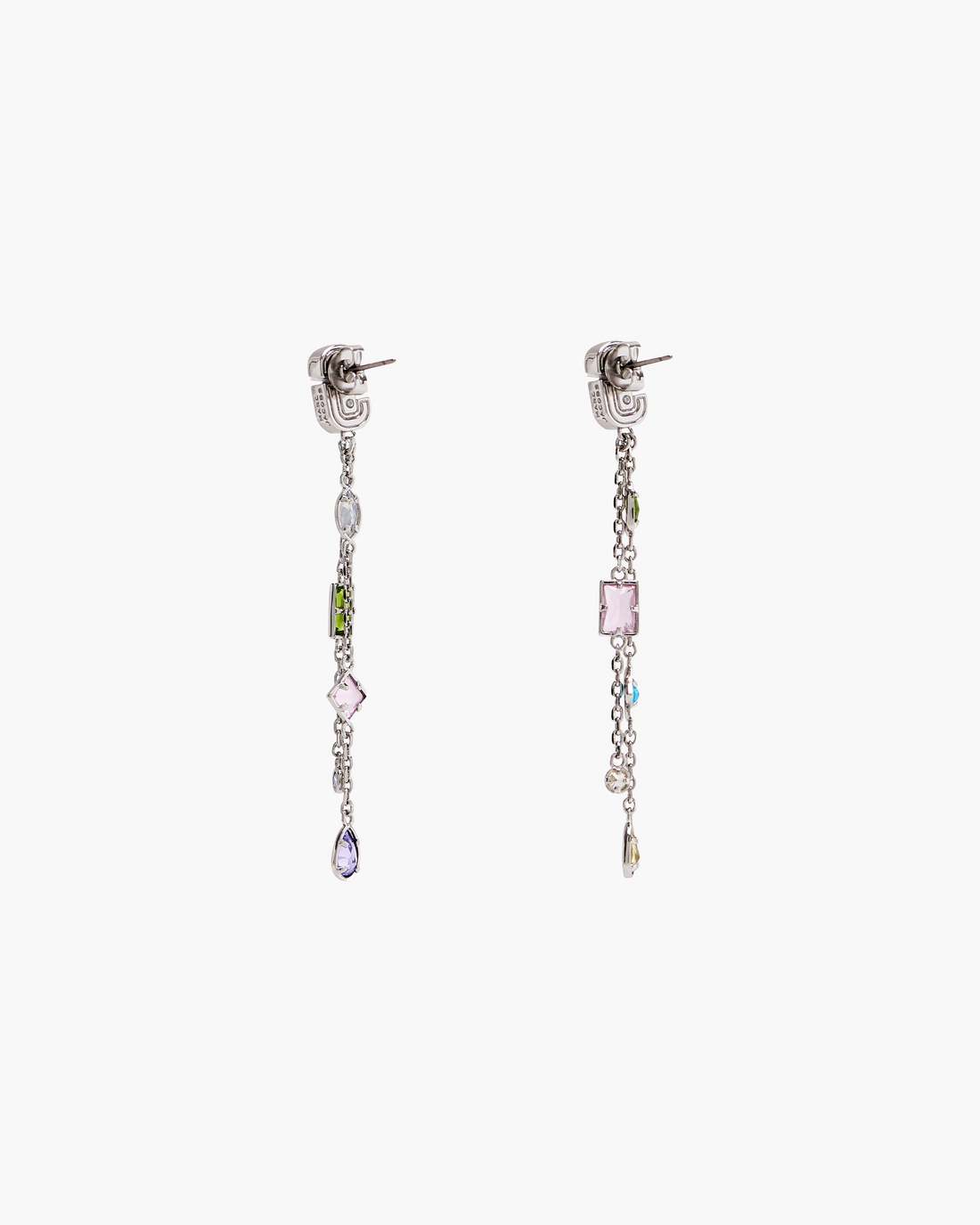 Marc Jacobs The J Marc Luxe Gem Linear Earrings Silver/Multi