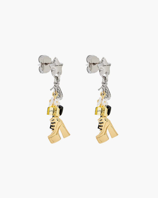 Marc Jacobs The Mini Icon Charm Earrings Gold/Silver