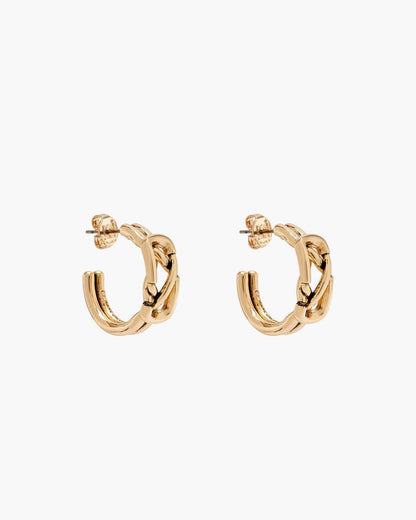 Marc Jacobs The Dual Hoop Earrings Gold