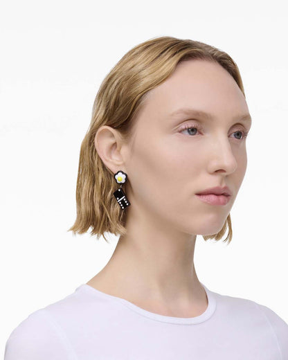 Marc Jacobs The Sticker Charm Earrings Silver Multi