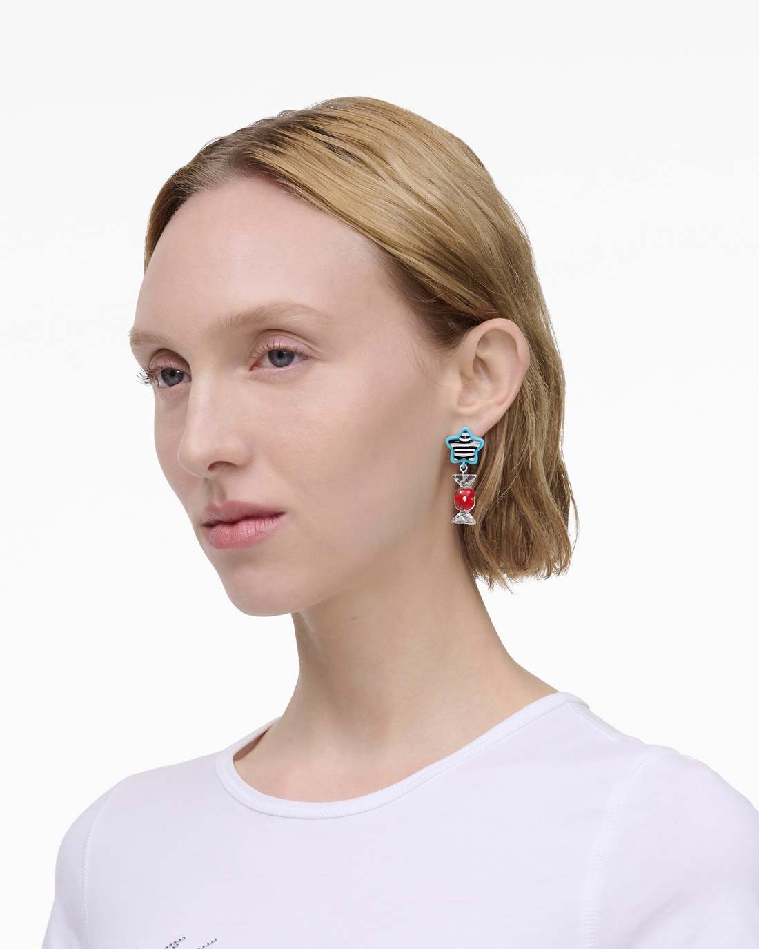 Marc Jacobs The Sticker Charm Earrings Silver Multi
