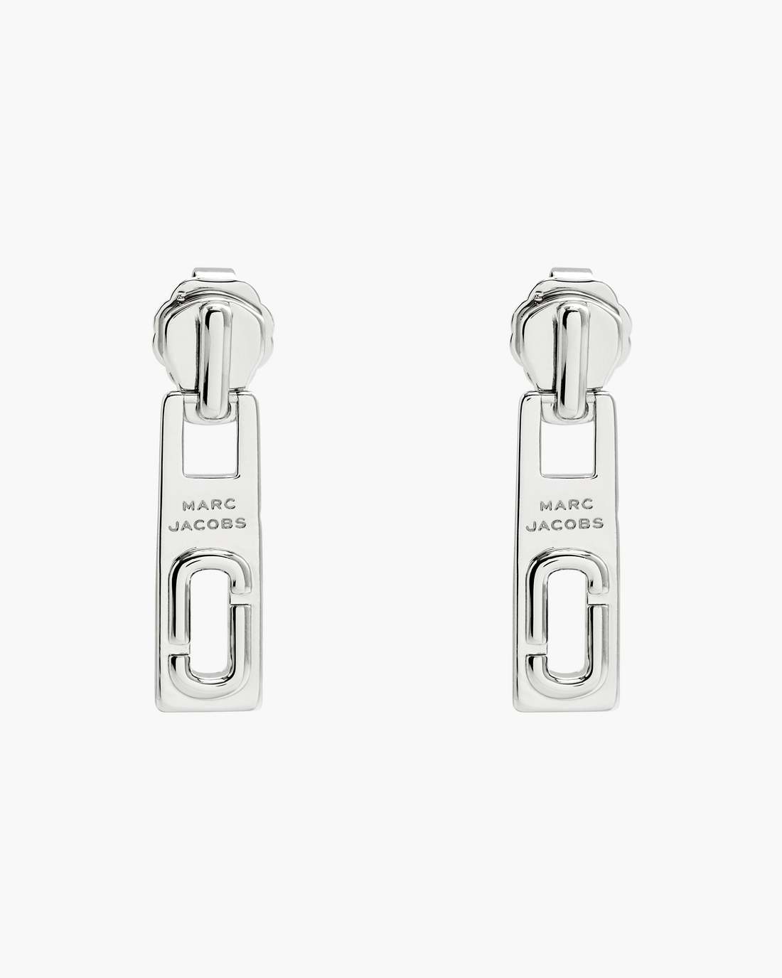 Marc Jacobs J Marc Zipper Earrings Silver