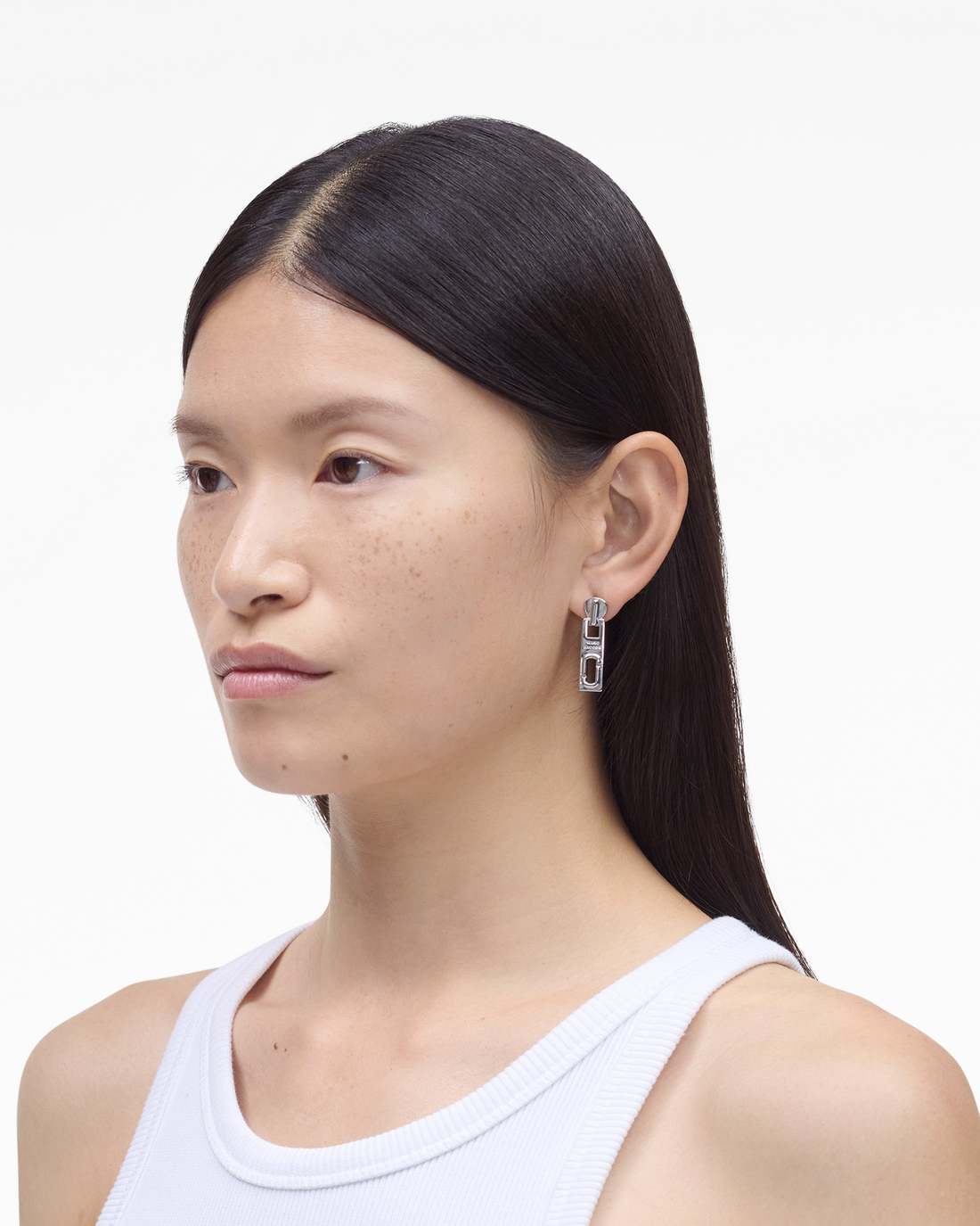 Marc Jacobs J Marc Zipper Earrings Silver