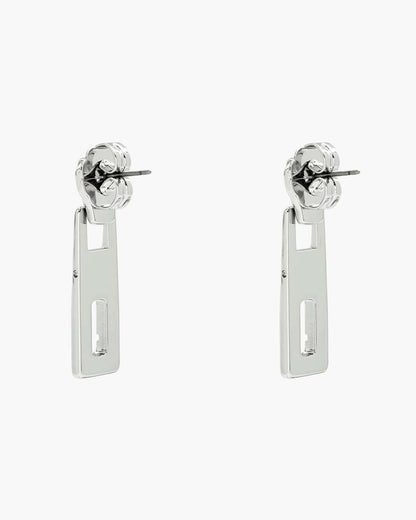Marc Jacobs J Marc Zipper Earrings Silver