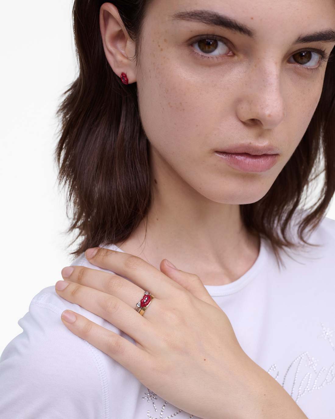 Marc Jacobs The Lips Ring Set Gold/Silver
