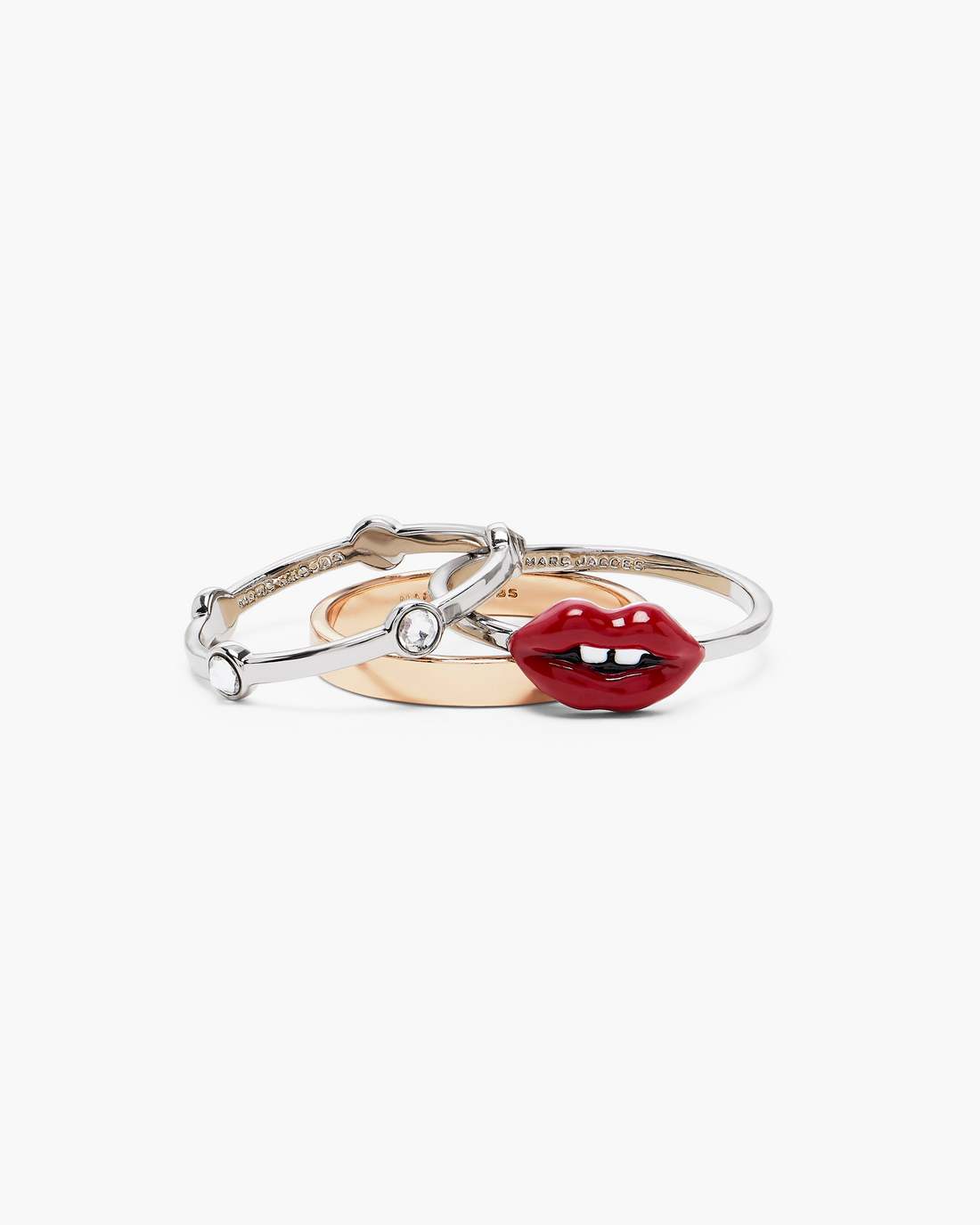 Marc Jacobs The Lips Ring Set Gold/Silver