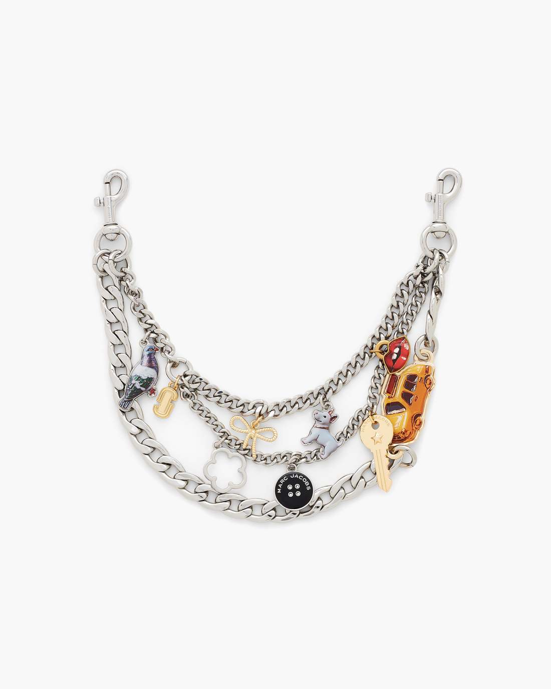 Marc Jacobs The Trinket Charm Chain Shoulder Strap Nickel