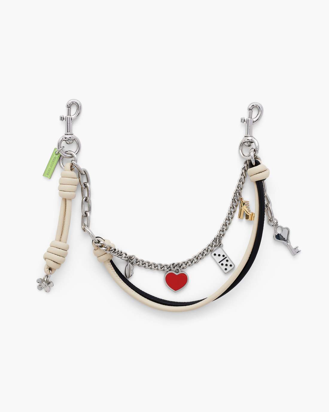 Marc Jacobs The Mini Icon Chain Bag Charm Black/Cloud White