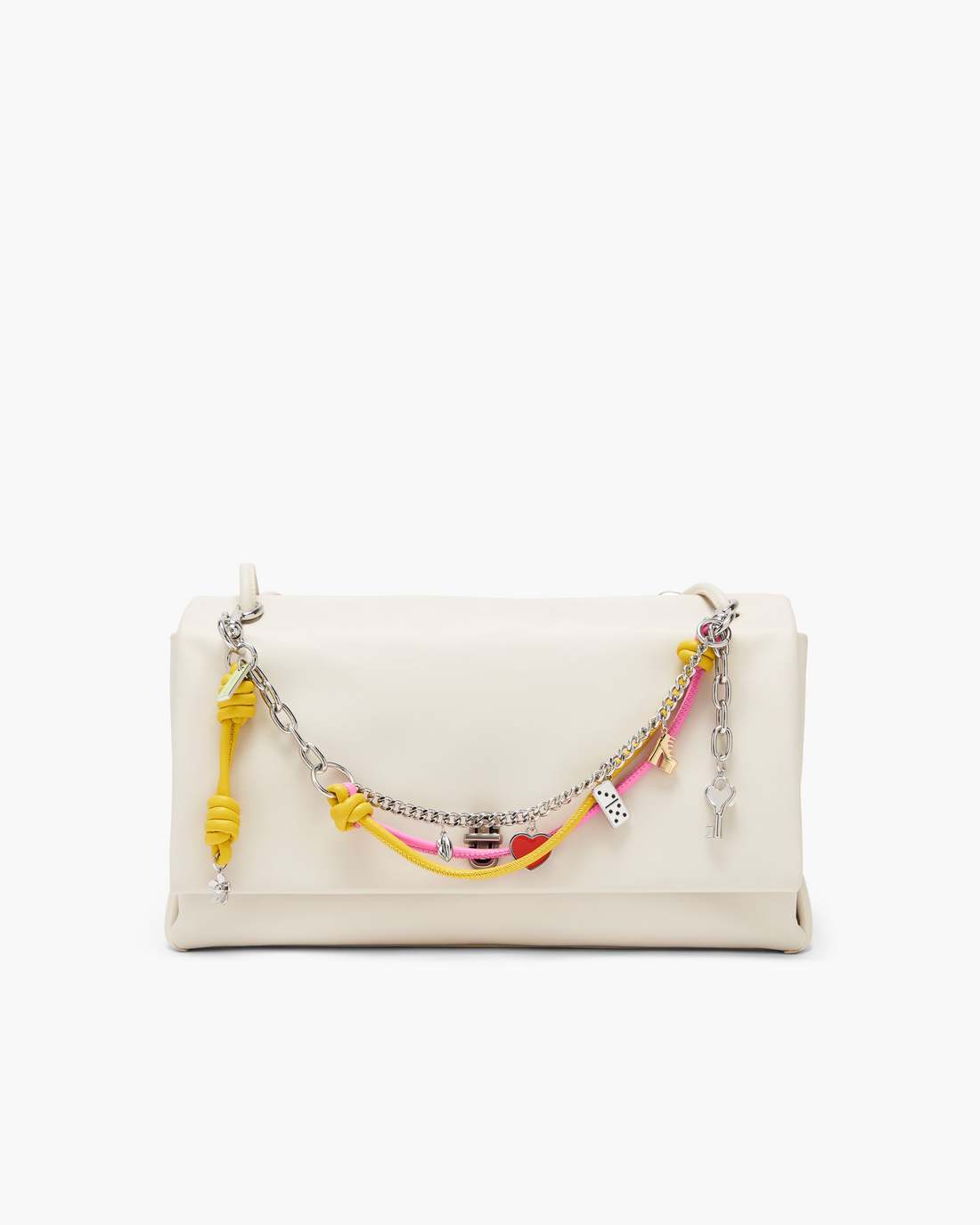 Marc Jacobs The Mini Icon Chain Bag Charm Bow Pink Multi