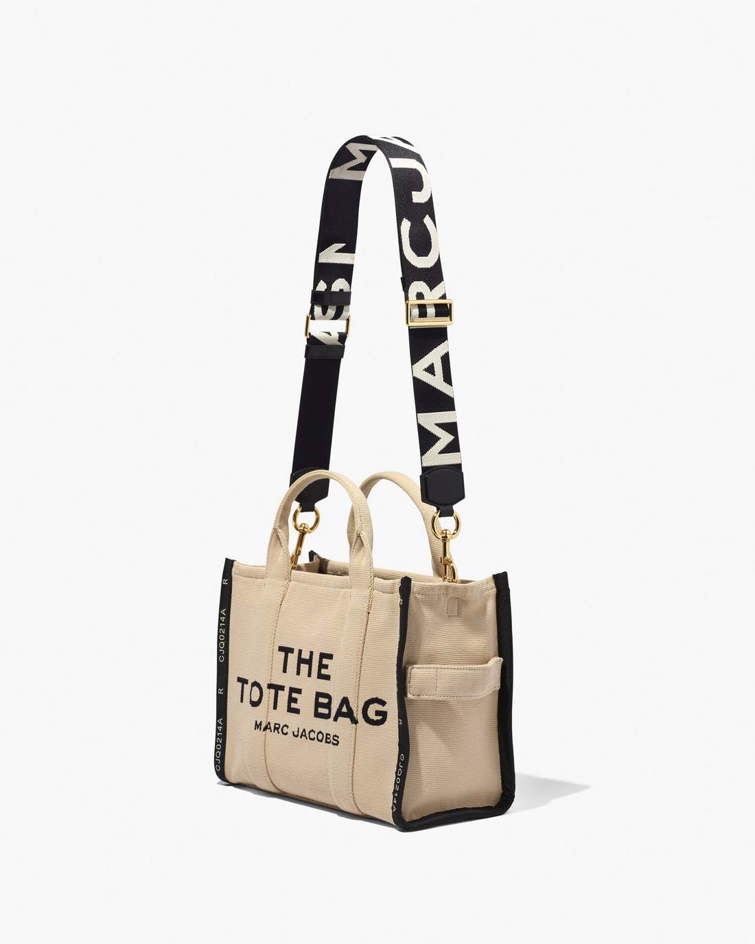 Marc Jacobs The Logo Webbing Strap Black/White