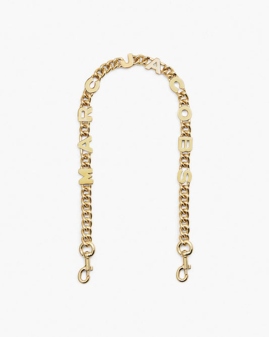 Marc Jacobs The Logo Chain Shoulder Strap Gold