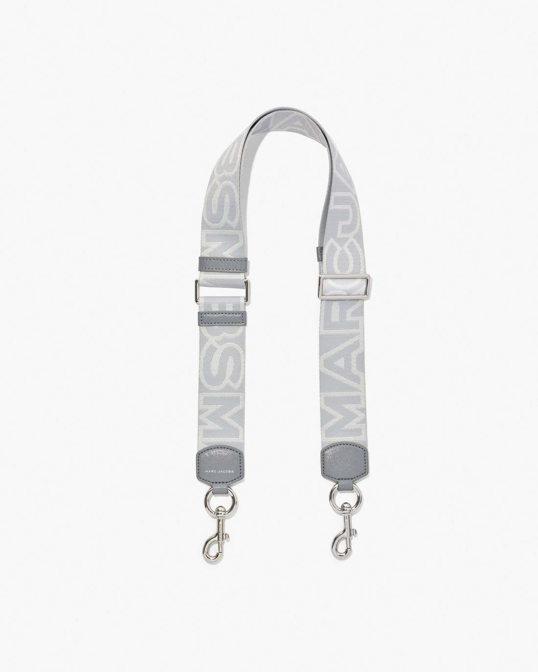 Marc Jacobs The Outline Logo Webbing Strap Wolf Grey Multi