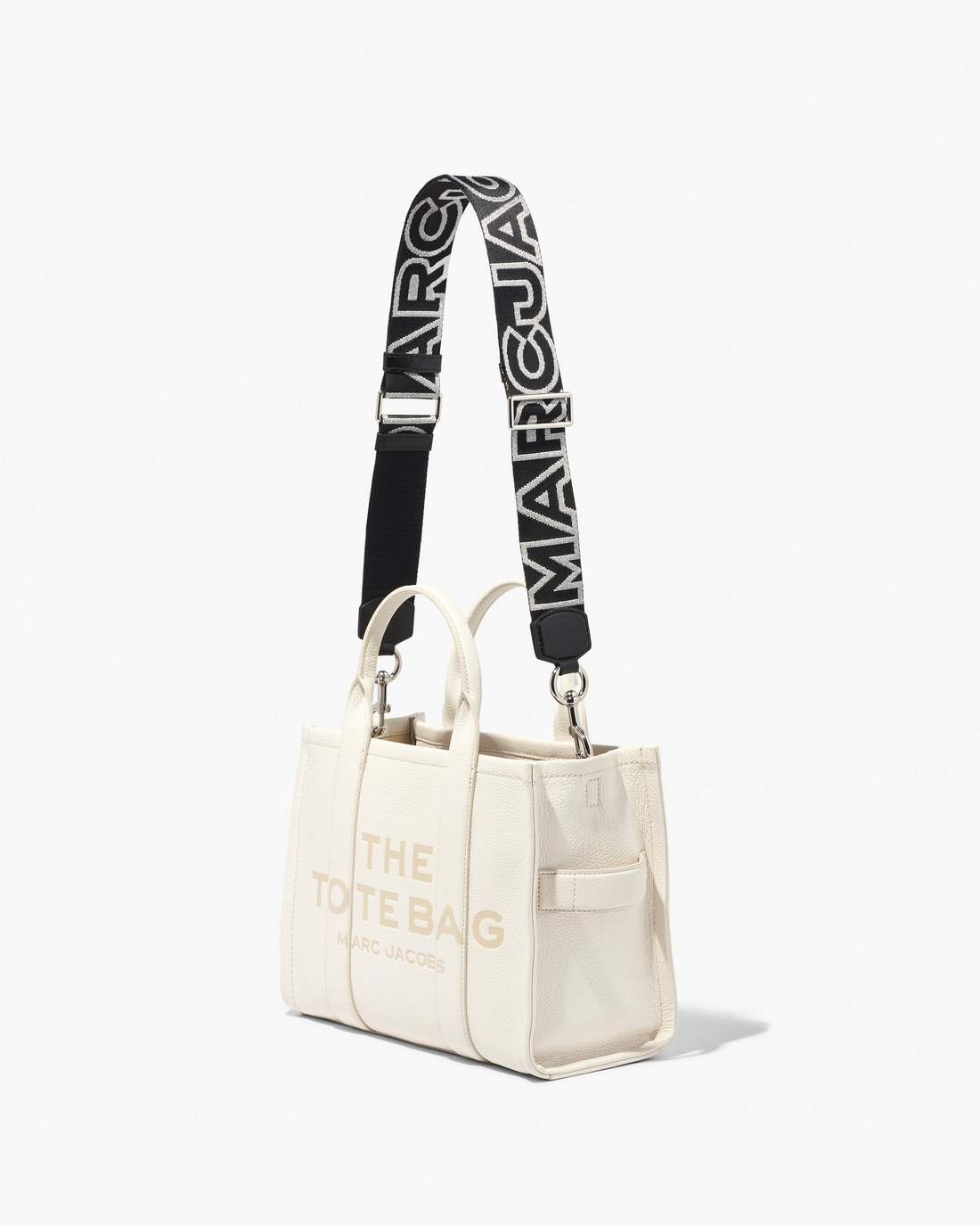 Marc Jacobs The Outline Logo Webbing Strap Black/Silver
