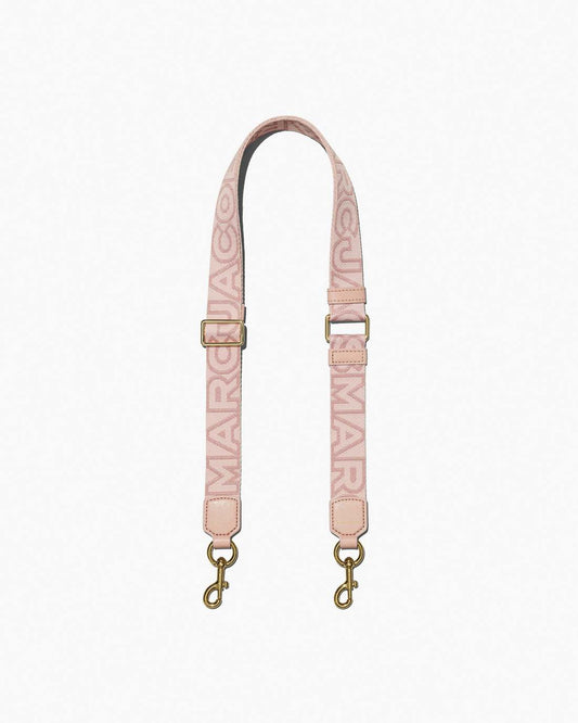 Marc Jacobs The Thin Outline Logo Webbing Strap Rose Multi