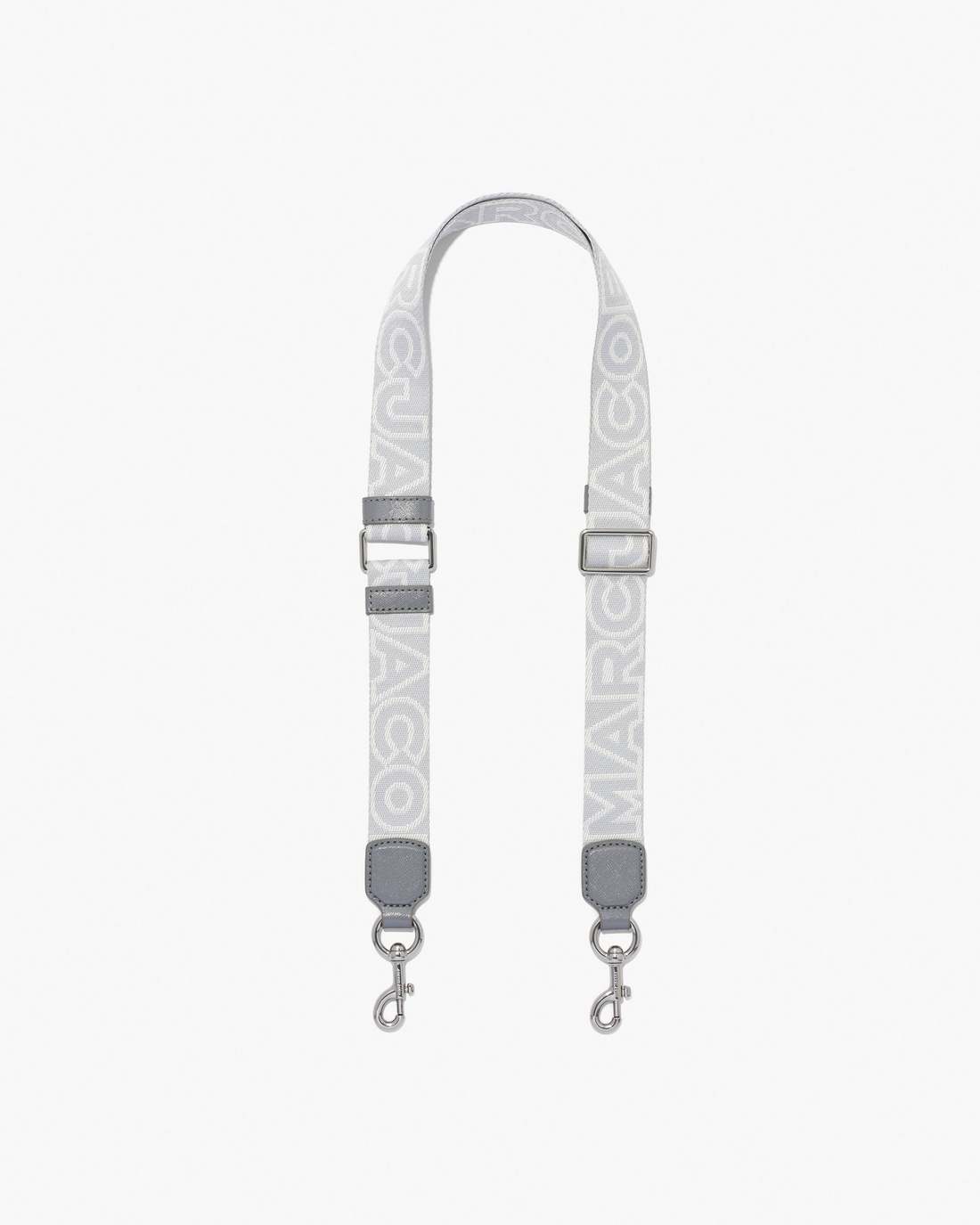 Marc Jacobs The Thin Outline Logo Webbing Strap Wolf Grey Multi