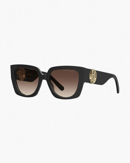 Marc Jacobs The J Marc Square Cutout Sunglasses Black