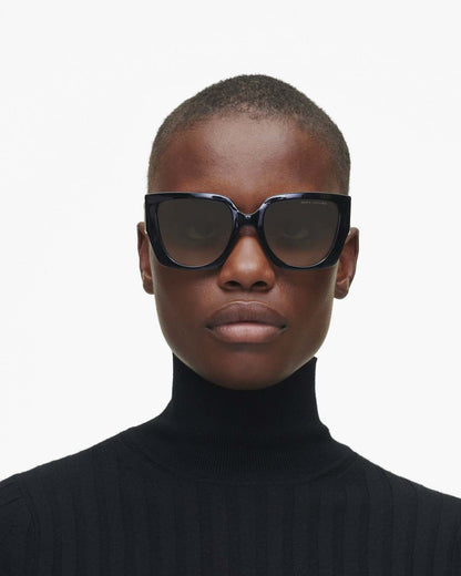 Marc Jacobs The J Marc Square Cutout Sunglasses Black