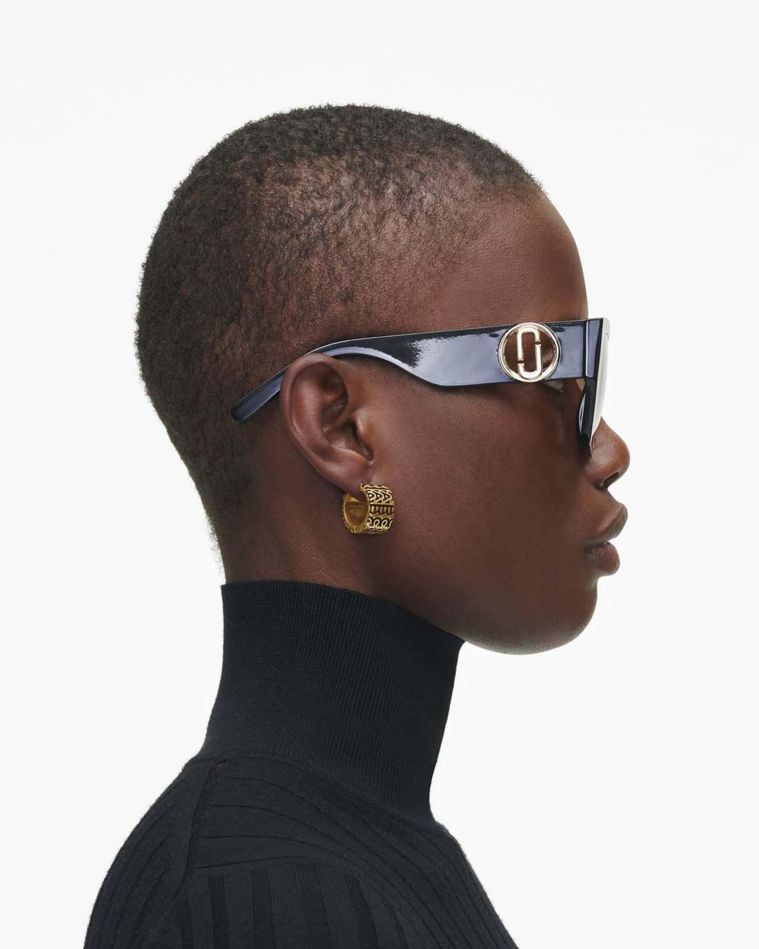 Marc Jacobs The J Marc Square Cutout Sunglasses Black