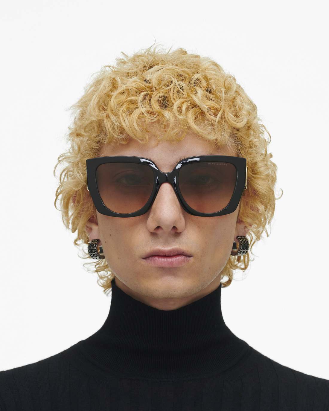 Marc Jacobs The J Marc Square Cutout Sunglasses Black