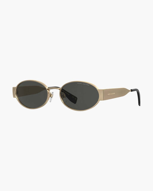 Marc Jacobs The Classic Logo Round Sunglasses Black/Gold