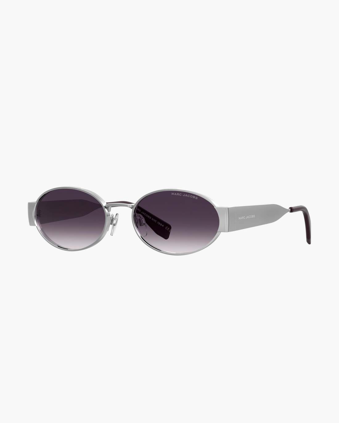 Marc Jacobs The Classic Logo Round Sunglasses Silver