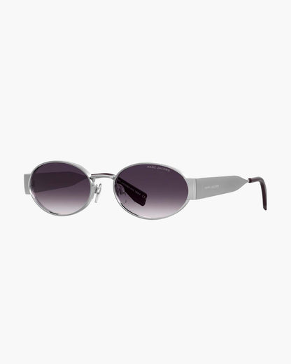 Marc Jacobs The Classic Logo Round Sunglasses Silver