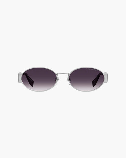 Marc Jacobs The Classic Logo Round Sunglasses Silver