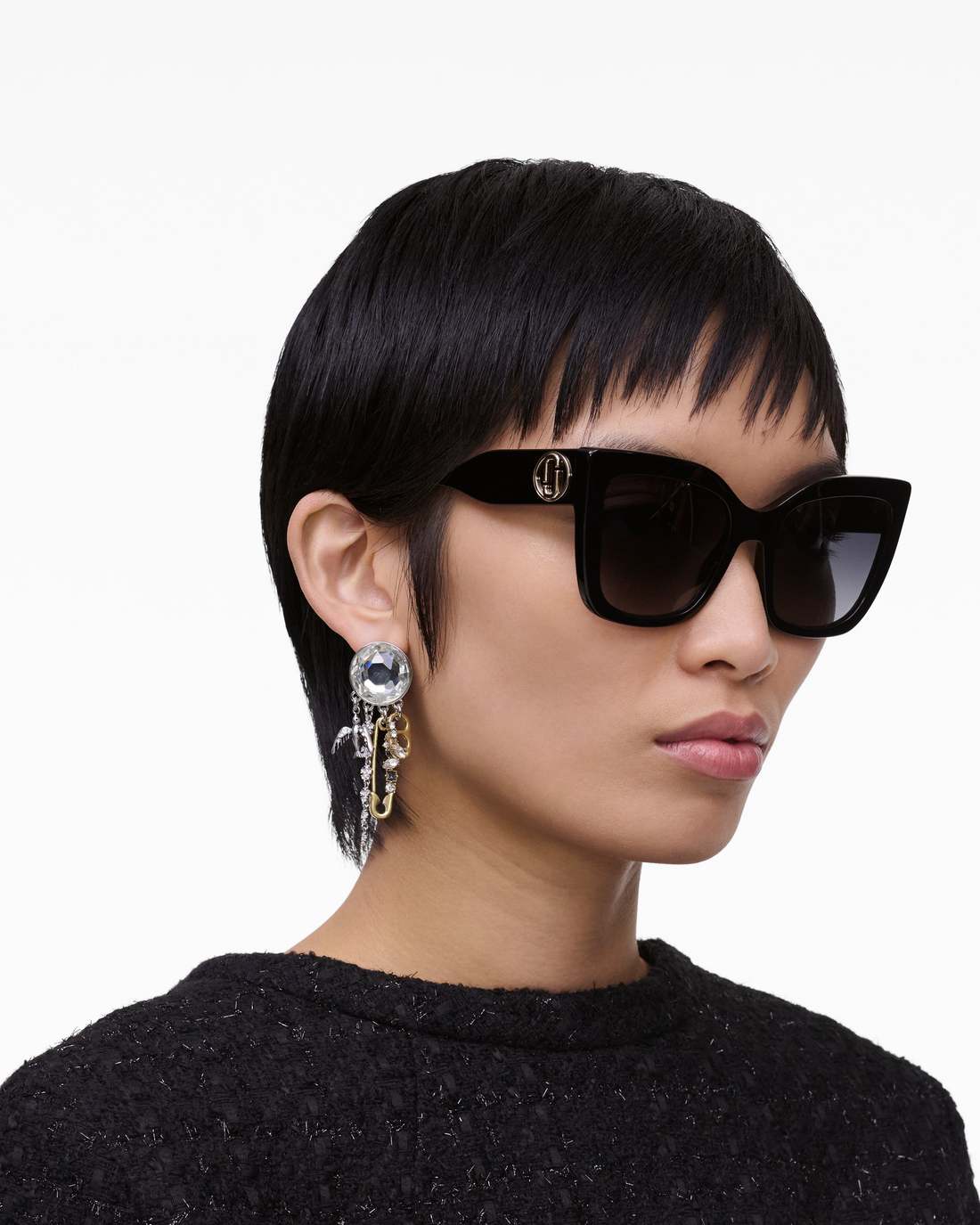Marc Jacobs The J Marc Square Sunglasses Black