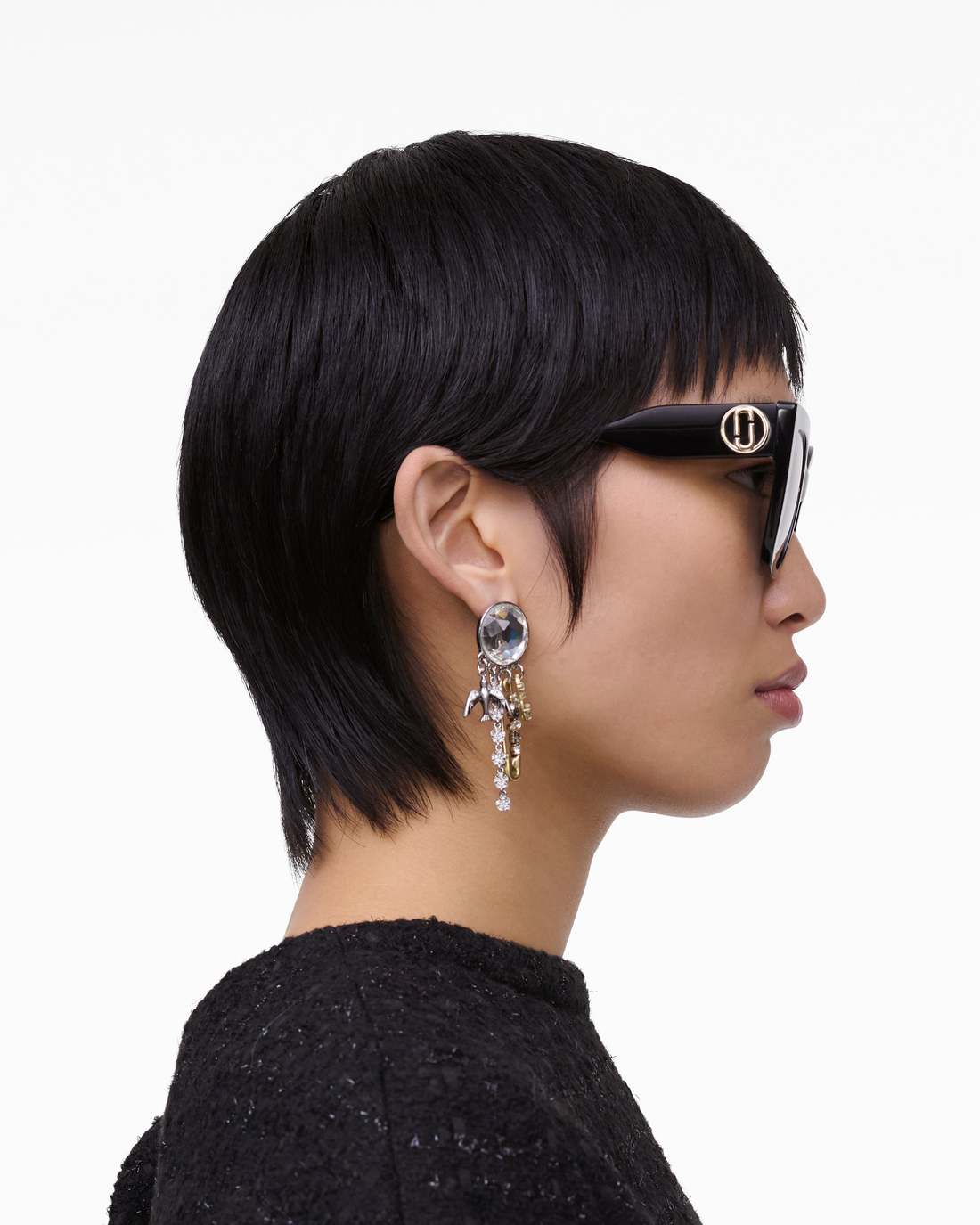 Marc Jacobs The J Marc Square Sunglasses Black