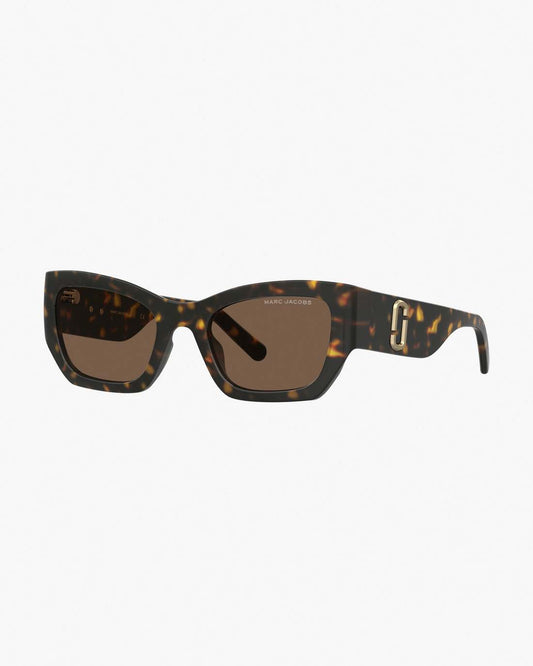Marc Jacobs The J Marc Square Cat Eye Sunglasses Havana