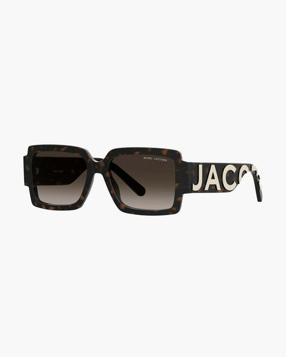 Marc Jacobs The Bold Logo Square Sunglasses Havana