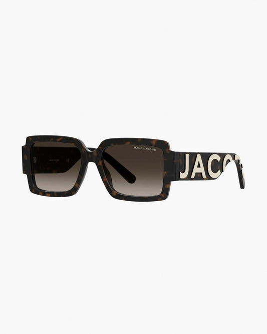 Marc Jacobs The Bold Logo Square Sunglasses Havana