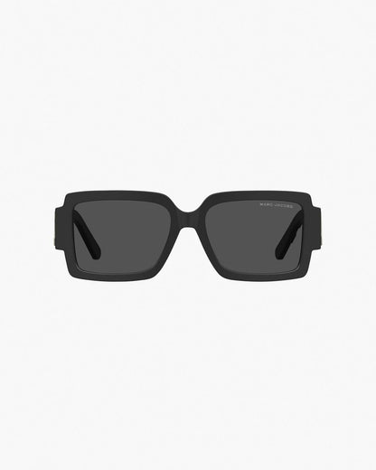 Marc Jacobs The Bold Logo Square Sunglasses Black/White