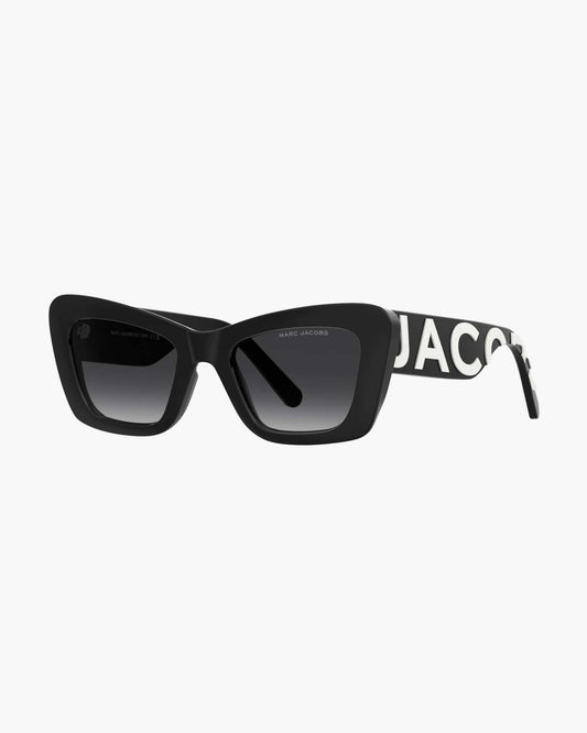 Marc Jacobs The Bold Logo Cat Eye Sunglasses Black/White