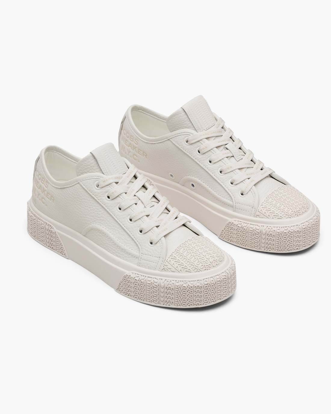 Marc Jacobs The Leather Sneaker Cotton White