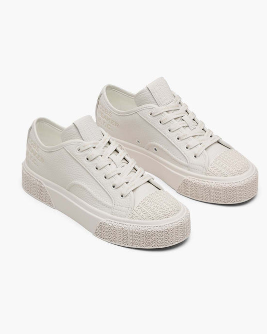 Marc Jacobs The Leather Sneaker Cotton White