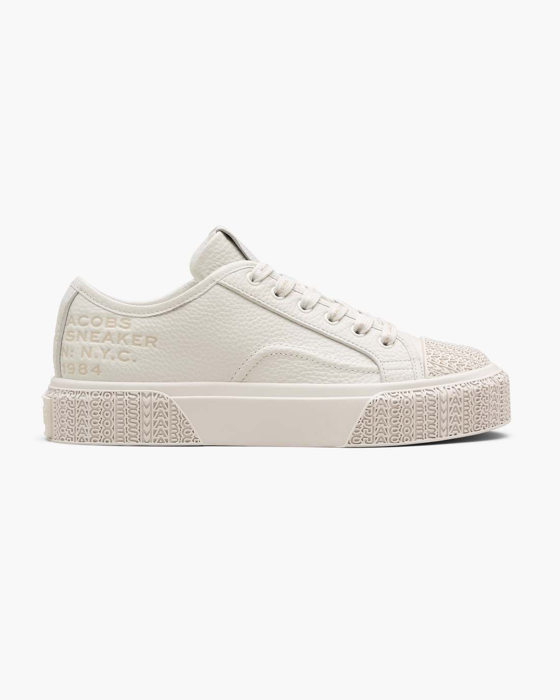 Marc Jacobs The Leather Sneaker Cotton White