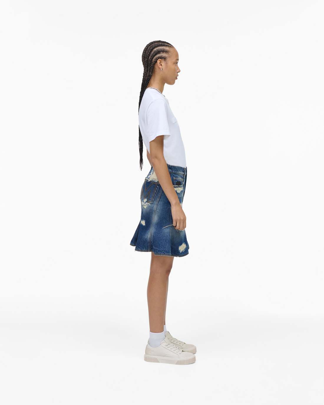 Marc Jacobs The Leather Sneaker Cotton White