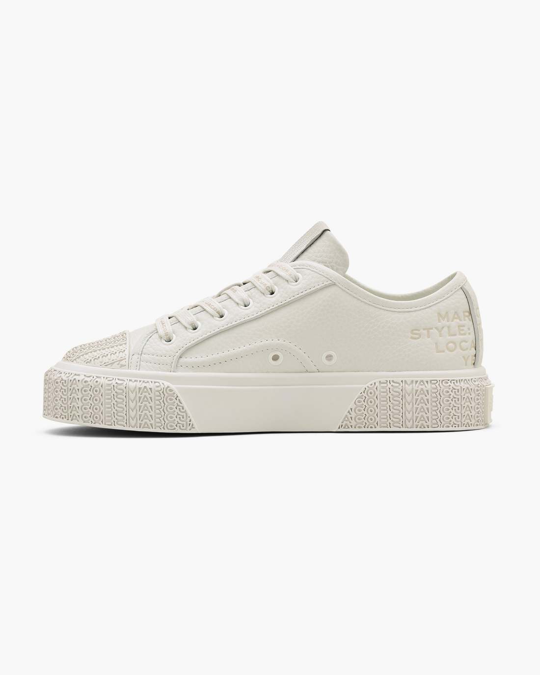 Marc Jacobs The Leather Sneaker Cotton White