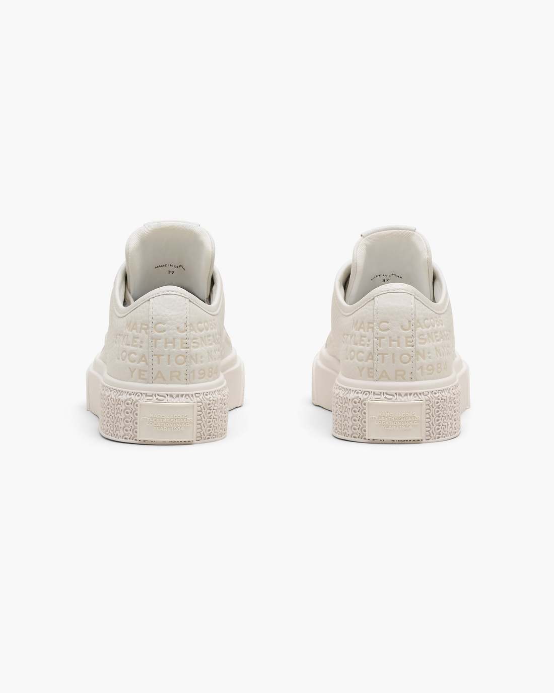 Marc Jacobs The Leather Sneaker Cotton White