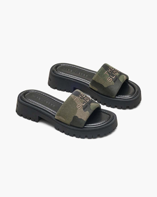 Marc Jacobs The Camo Jacquard Lug Sole Slide Camo Multi