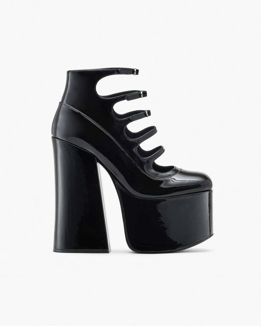 Marc Jacobs The Patent Leather Kiki Ankle Boot Black