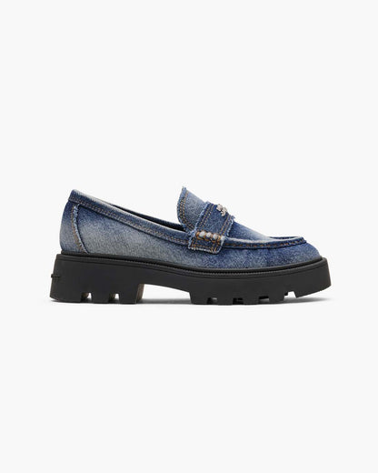 Marc Jacobs The Faded Denim Frankie Loafer Faded Vintage Indigo