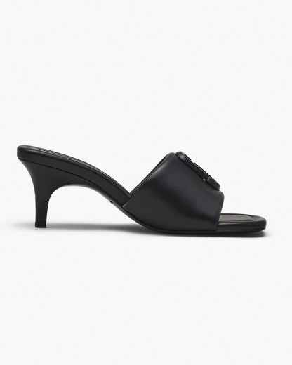Marc Jacobs The Leather J Marc Heeled Sandal Black