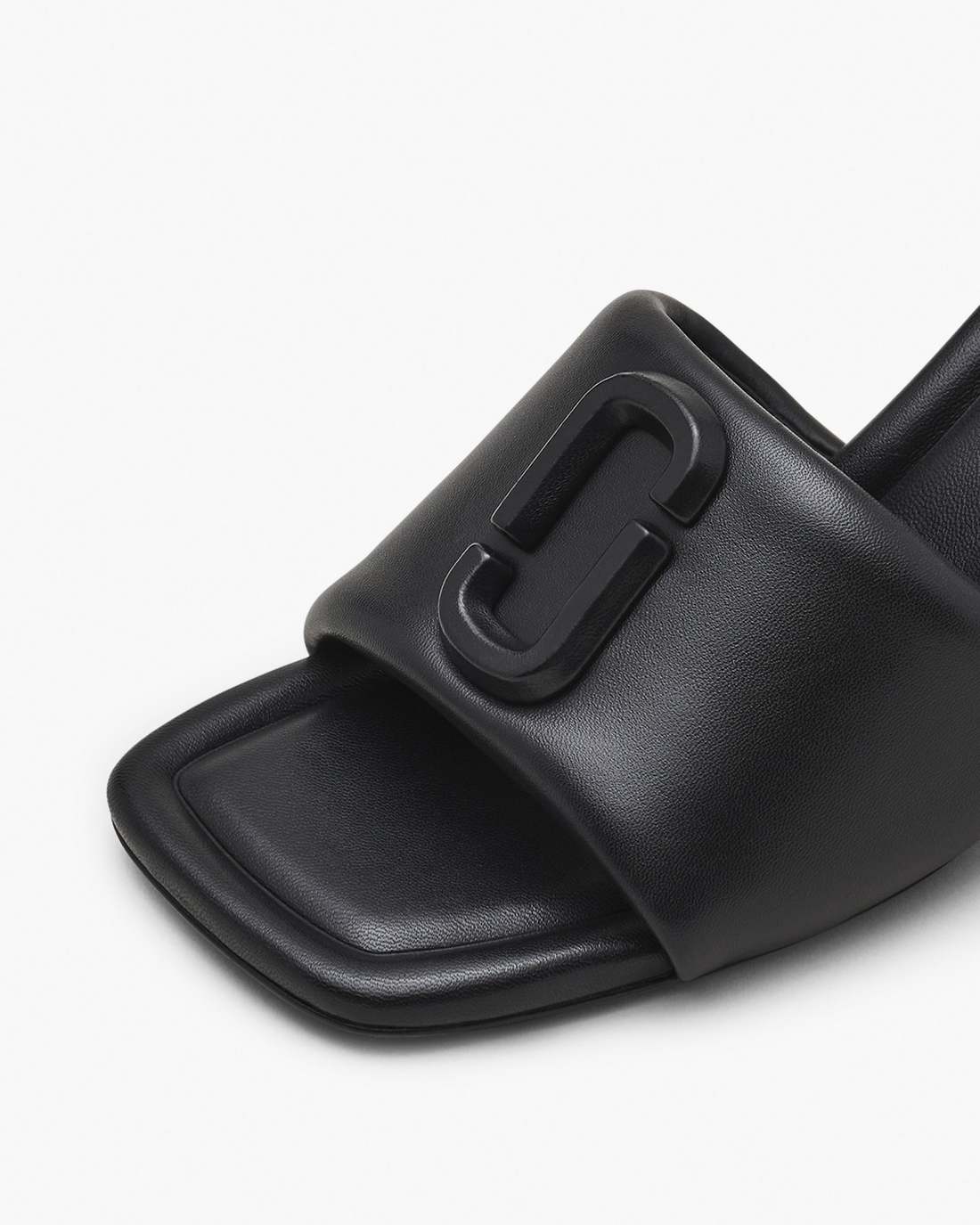 Marc Jacobs The Leather J Marc Heeled Sandal Black