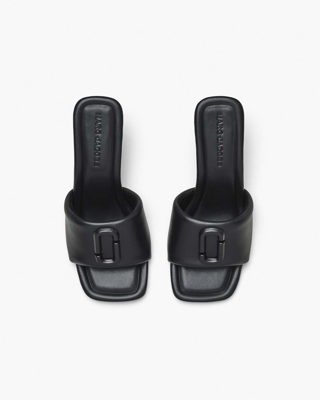 Marc Jacobs The Leather J Marc Heeled Sandal Black