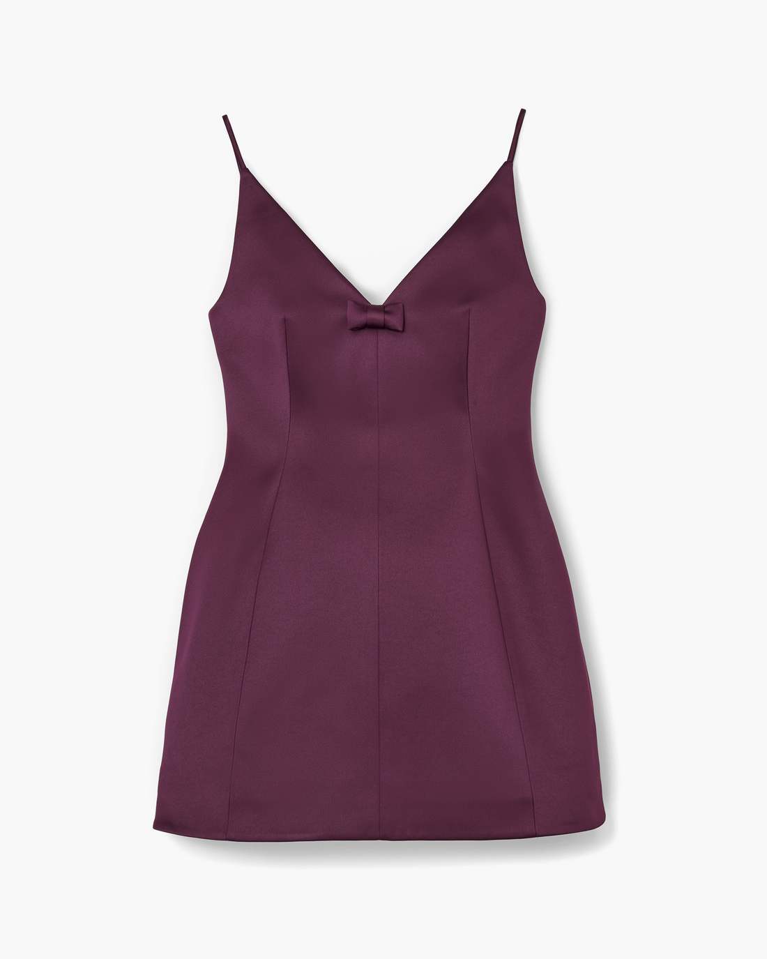 Marc Jacobs Satin Bow Dress Dark Plum