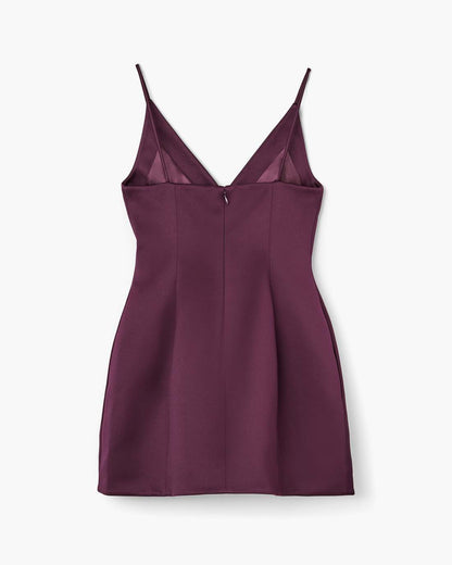Marc Jacobs Satin Bow Dress Dark Plum