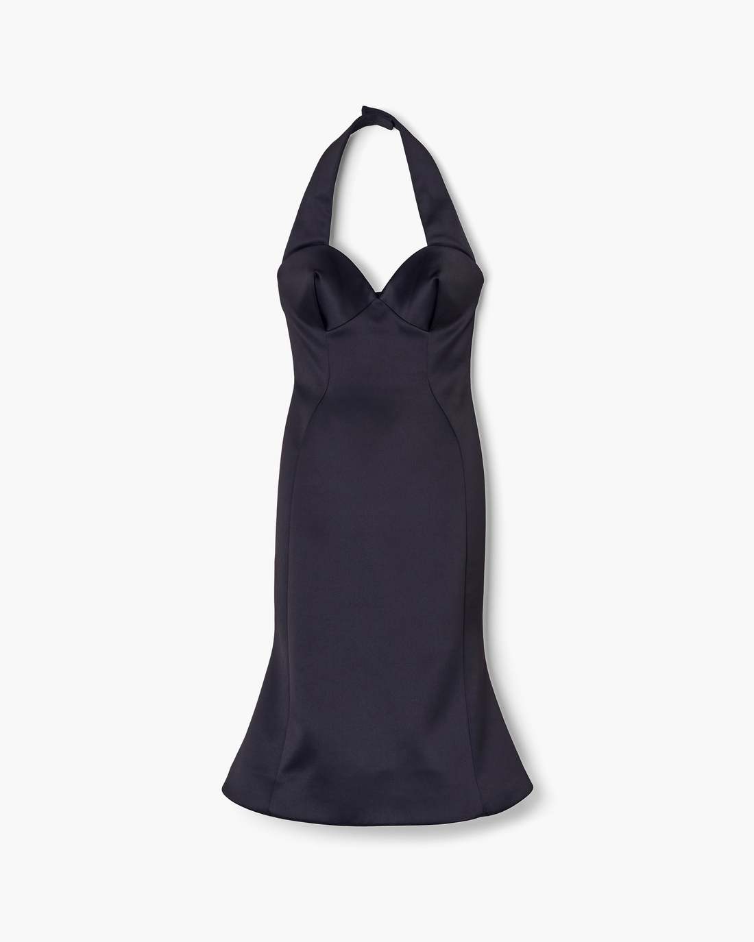 Marc Jacobs Sculpted Satin Halter Dress Black